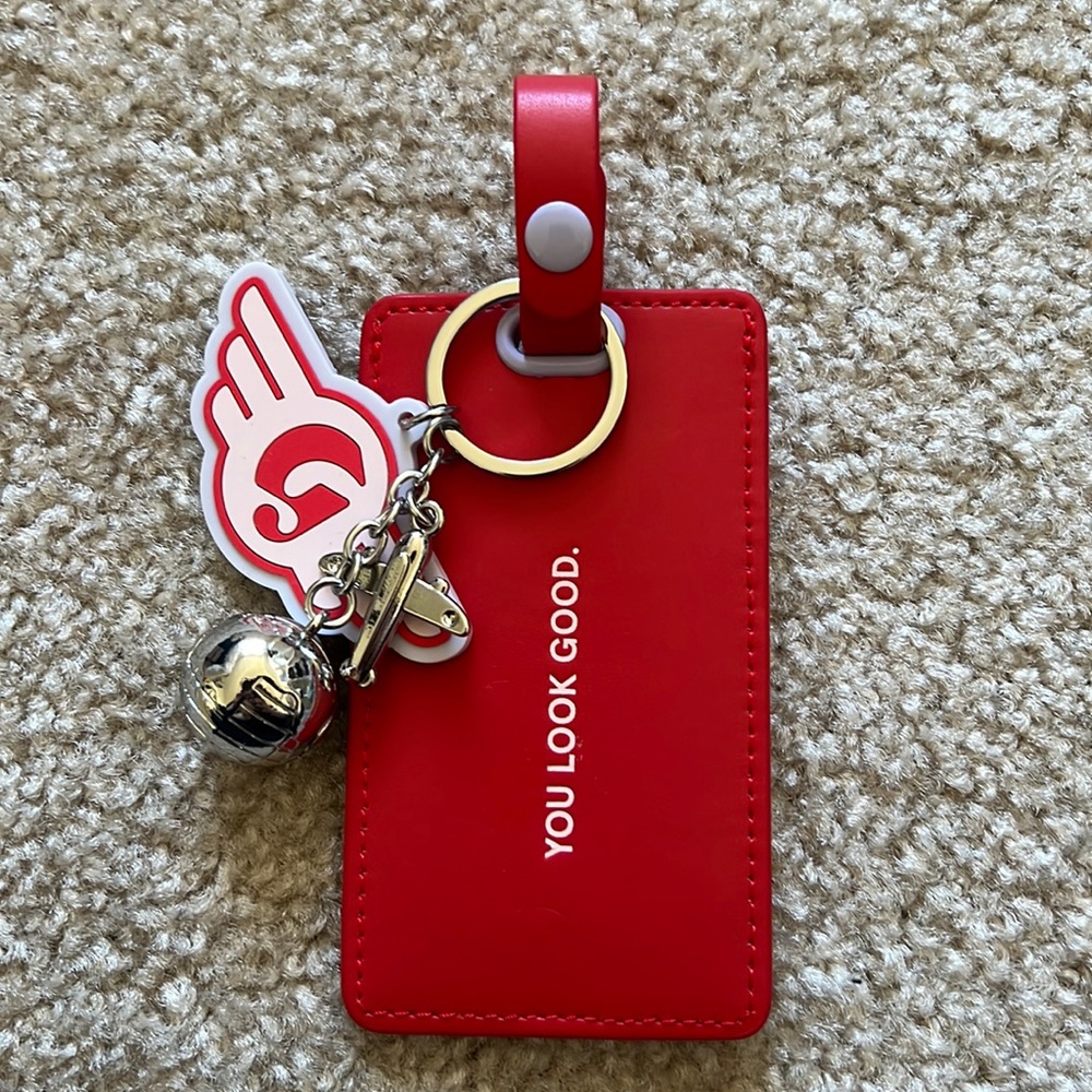 Glossier exclusive Washington DC keychain/luggage tag